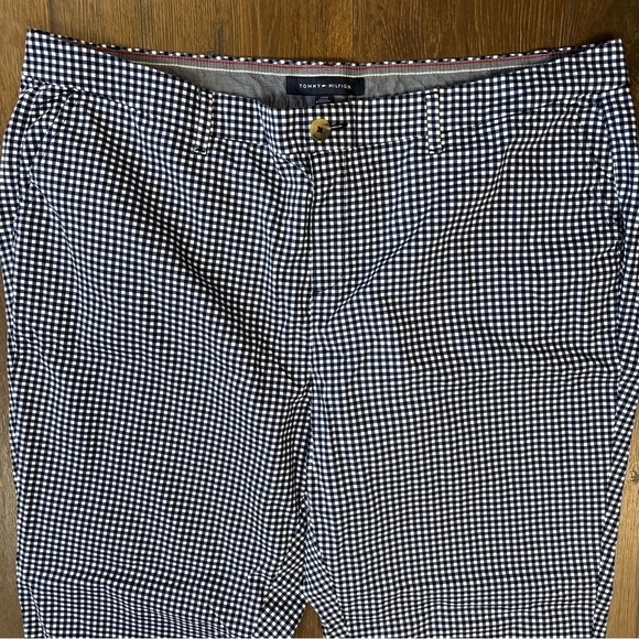 Tammy Hilfiger, navy and white checkered crop pants SZ 20W - Picture 4 of 6